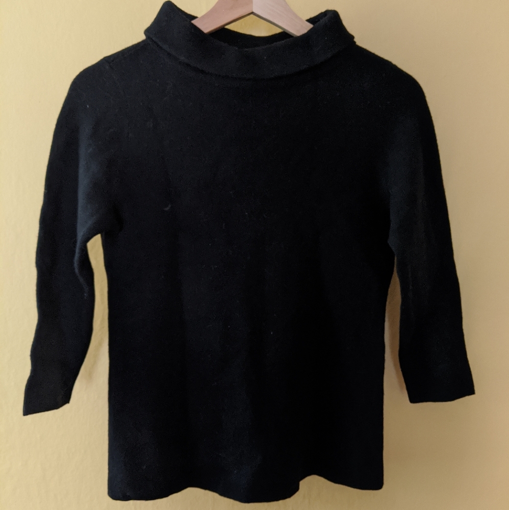 Talbot's black, 100% merino sweater, XS
